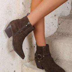 Botki na Obcasie damskie 1026-4387-NC1360K (8par∕36-41) brązowy
