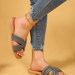 Klapki damskie 1026-4446-JH512 (12par∕36-41) czarny