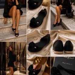 Baleriny damskie 1026-4463-BG162 (12par∕36-41) czarny