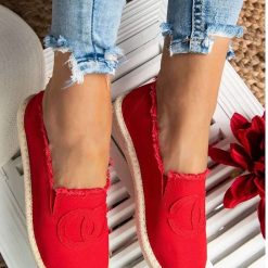 Espadryle damskie 1026-4510-NB273 (12par∕36-41) czerwony