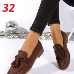 Mokasyny damskie 1026-4602-DM(CM)11 (12par∕36-41) brązowy