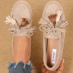 Mokasyny damskie 1026-4643-T666 (12par∕36-41) khaki