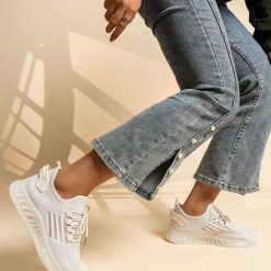 Buty Sportowe damskie 1026-4842-LA348 (12par∕36-41) beżowy