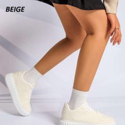 Buty Sportowe damskie 1026-4867-LA335 (12par∕36-41) beżowy