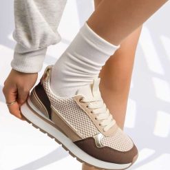 Buty Sportowe damskie 1026-4901-LA350 (12par∕36-41) brązowy