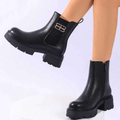 Botki damskie 1026-5042-NS572 (12par∕36-41) czarny