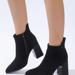 Botki na Obcasie damskie 1026-5108-NS567 (12par∕36-41) czarny