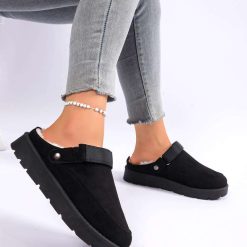 Kapcie damskie 1026-5118-LA329 (12par∕36-41) czarny