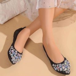Baleriny damskie 1026-5243-CC87 (12par∕36-41) czarny