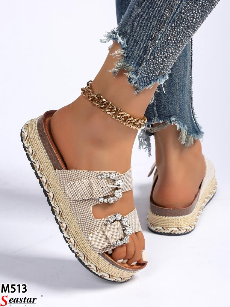 Klapki damskie 1026-5301-M513 (12par∕36-41) khaki