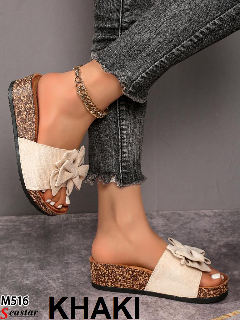 Klapki damskie 1026-5305-M516P (12par∕36-41) khaki