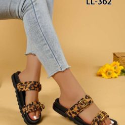 Klapki damskie 1026-5347-LL362 (12par∕36-41) panterka