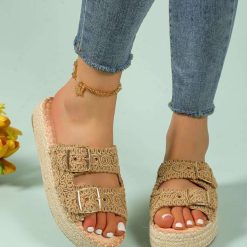 Klapki damskie 1026-5402-JH515 (12par∕36-41) khaki