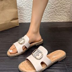 Klapki damskie 1026-5438-LL343 (12par∕36-41) beżowy