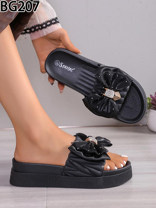 Klapki damskie 1026-5447-BG207 (12par∕36-41) czarny