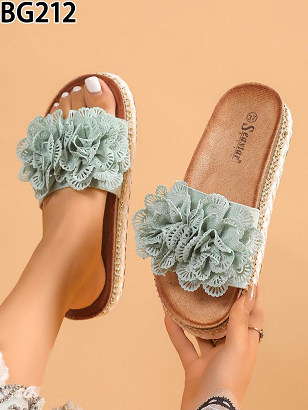 Klapki damskie 1026-5452-BG212 (12par∕36-41) zielony