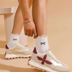 Buty Sportowe damskie 1026-5473-NB761 (12par∕36-41) bordowy-czerwony