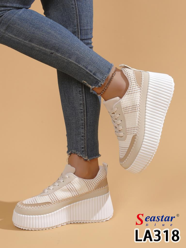 Buty Sportowe damskie 1026-5507-LA318 (12par∕36-41) beżowy
