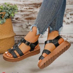 Sandały damskie 1026-5528-PS41 (12par∕36-41) czarny