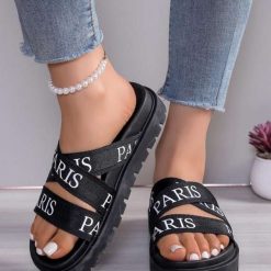 Klapki damskie 1026-5592-BG221 (12par∕36-41) czarny