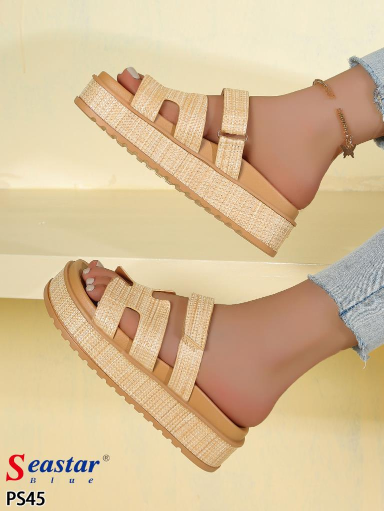 Klapki damskie 1026-5604-PS45 (12par∕36-41) naturalny