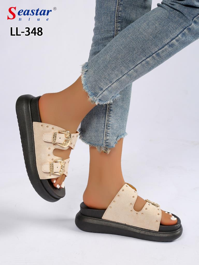 Klapki damskie 1026-5611-LL-348 (12par∕36-41) beżowy