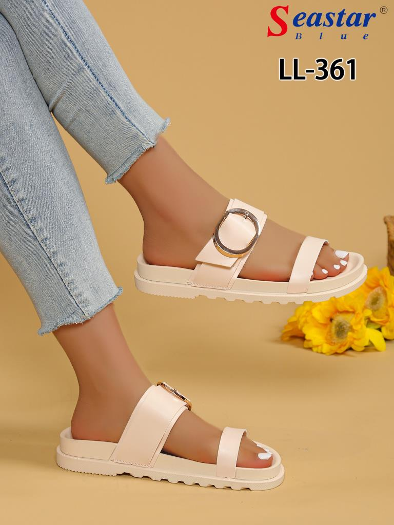 Klapki damskie 1026-5614-LL361 (12par∕36-41) beżowy
