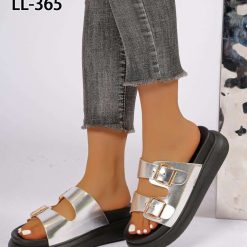 Klapki damskie 1026-5675-LL-365 (12par∕36-41) srebrny