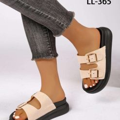 Klapki damskie 1026-5677-LL-365 (12par∕36-41) beżowy