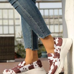Buty Sportowe Wsuwane damskie 1026-5796-T621 (12par∕36-41) wzór krowi