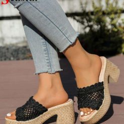 Klapki damskie 1026-5816-G221 (12par∕36-41) czarny