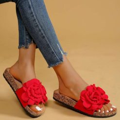 Klapki damskie 1026-5844-CK319 (12par∕36-41) czerwony