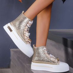 Buty Sportowe damskie 1026-5920-LA310 (12par∕36-41) złoty