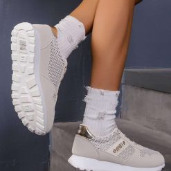 Buty Sportowe damskie 1026-5968-LA308 (12par∕36-41) beżowy