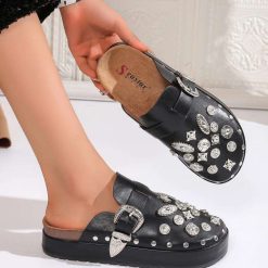 Klapki damskie 1026-6155-M397P (12par∕36-41) czarny