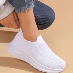 Buty Sportowe Wsuwane damskie 1026-6191-NB729 (12par∕36-41) biały