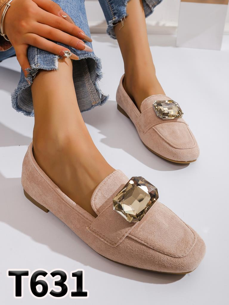 Mokasyny damskie 1026-6215-T631 (12par∕36-41) khaki