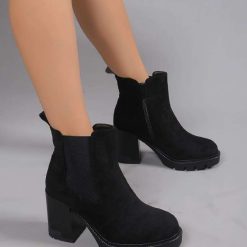 Botki na Obcasie damskie 1026-6451-NS532 (12par∕36-41) czarny