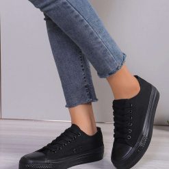 Trampki damskie 1026-6456-BL559 (12par∕36-41) cały czarny