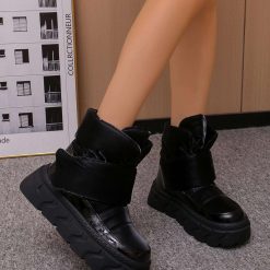 Buty Śniegowe damskie 1026-6466-JJ72 (12par∕36-41) czarny błyszczący