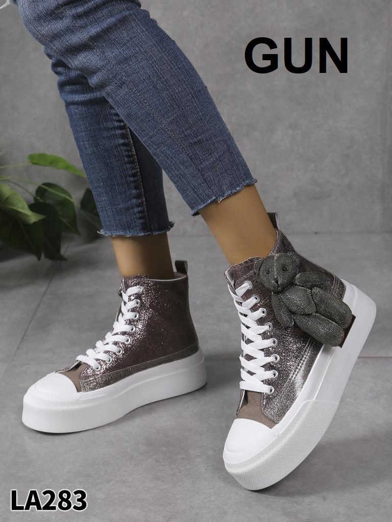 Trampki damskie 1026-6528-LA283 (12par∕36-41) grafitowy