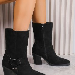 Botki na Obcasie damskie 1026-6579-RB157 (12par∕36-41) czarny
