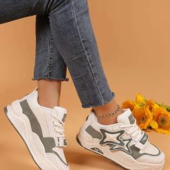 Buty Sportowe damskie 1026-6617-VL246 (12par∕36-41) beżowy-zielony
