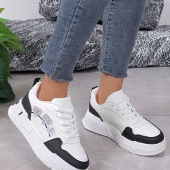 Buty Sportowe damskie 1026-6622-VL248 (12par∕36-41) biały-czarny