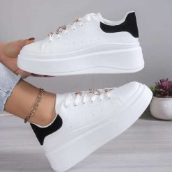 Buty Sportowe damskie 1026-6707-LA260 (12par∕36-41) biały-czarny