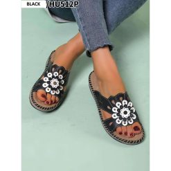 Klapki damskie 1026-6740-HU512P (12par∕36-41) czarny