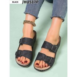 Klapki damskie 1026-6753-HU517P (12par∕36-41) czarny