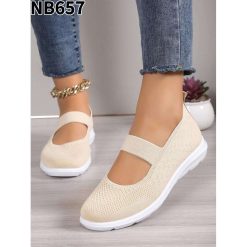Buty Sportowe Wsuwane damskie 1026-6820-NB657 (12par∕36-41) beżowy