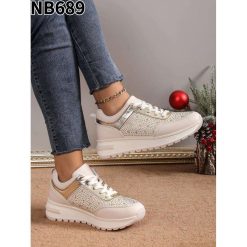 Buty Sportowe damskie 1026-6821-NB689 (12par∕36-41) beżowy