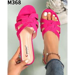 Klapki damskie 1026-6854-M368 (12par∕36-41) fuksja